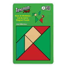 Tangram Christmas Elf Magnet – Under the Mistletoe