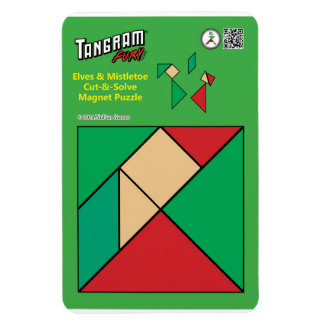 Tangram Christmas Elf Magnet – Under the Mistletoe