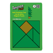 Tangram Christmas Magnet – Half Christmas Tree