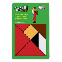 Tangram Christmas Magnets – Santa & Sack of Toys