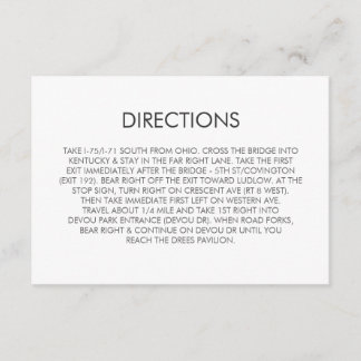 Tangram Heart Wedding Directions Card