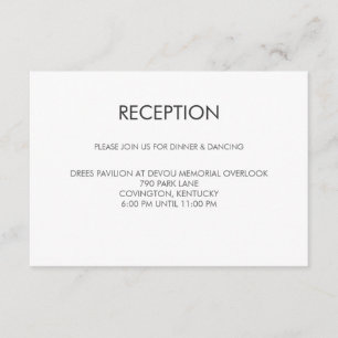 Tangram Heart Wedding Reception Card