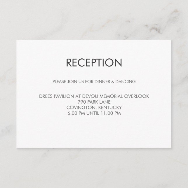 Tangram Heart Wedding Reception Card (Front)