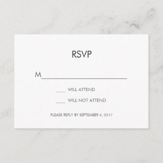 Tangram Heart Wedding RSVP Card