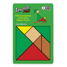 Tangram Quirky Elf Magnet – Snowmobiling