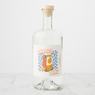 Tangy Morning Fuel – Coffee & OJ Vibe Liquor Bottle Label