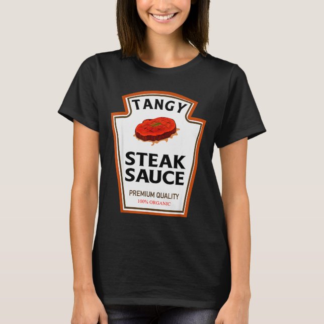 Tangy Steak Sauce Funny Condiment Costume Party Ma T-Shirt (Front)