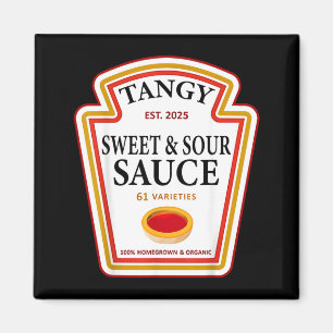 Tangy Sweet and Sour Sauce Group Condiment Magnet