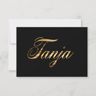 Tanja gold Design Lettering Karte