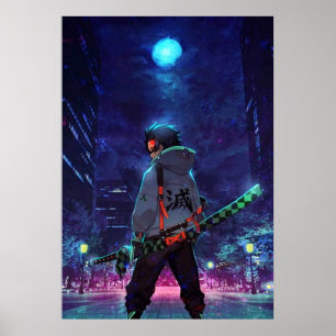Tanjiro Kamado Demon Slayer The Moon Poster