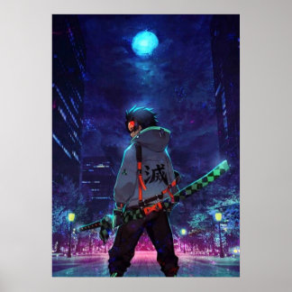 Tanjiro Kamado  Demon Slayer The Moon Poster