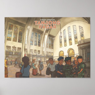 Tanjong Pagar Railway Station   Singapura Images Poster