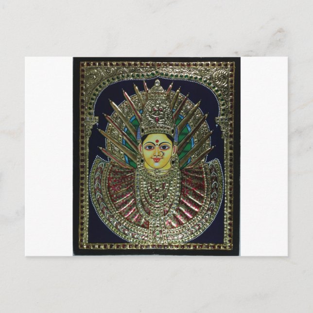Tanjore Adi Parashakti Painting Postcard (Front)