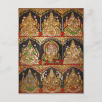 TANJORE PAINTING ASHTALAKSHMI SOUTH INDIA