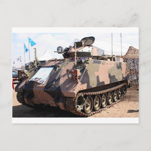 Tank: armoured military vehicle postcard