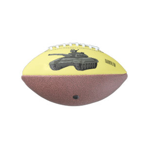 Tank cartoon illustration american football