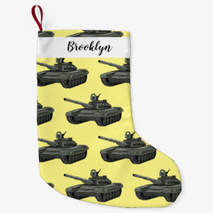 Tank cartoon illustration small christmas stocking