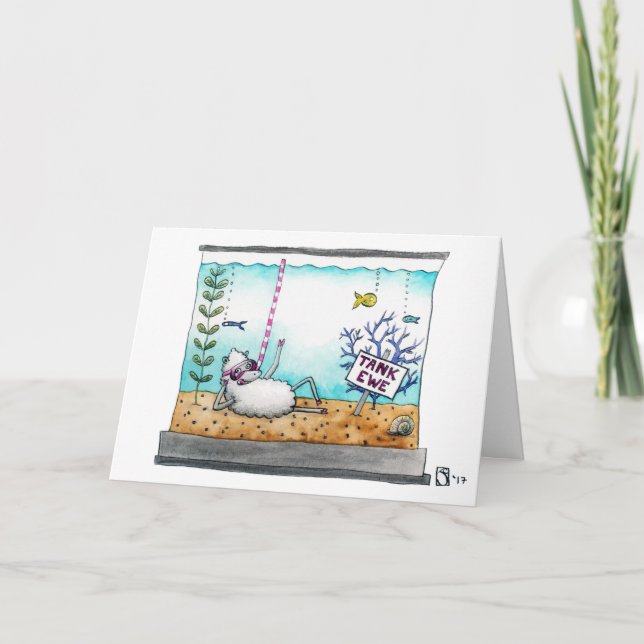 "Tank Ewe" Thank You Card (Front)