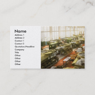 Tank - Factory - Tanks for the memories 1941 Business Card