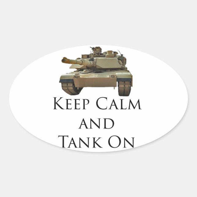 Tank ON Oval Sticker (Front)