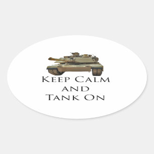 Tank ON Oval Sticker