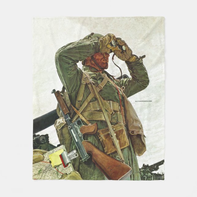 Tank Patrol Fleece Blanket (Front)