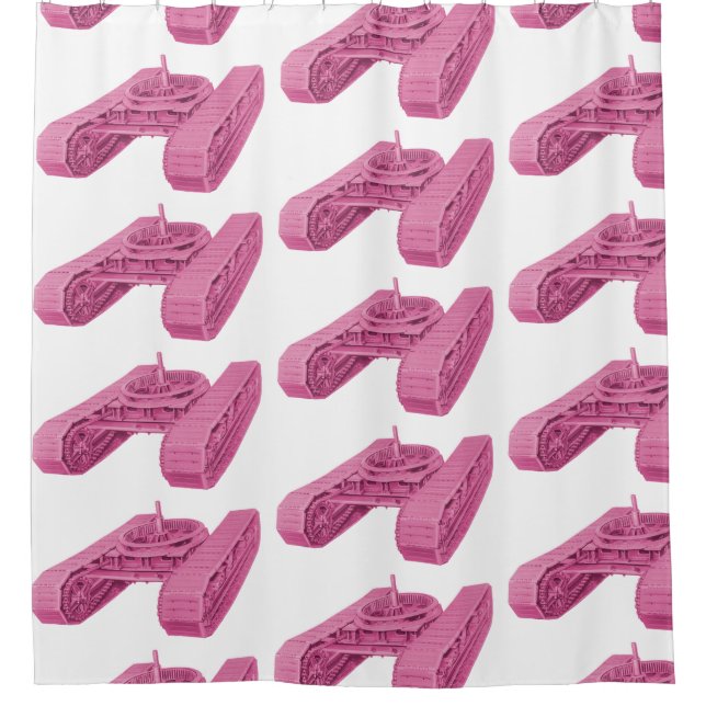 Tank Tracks Operating Engineer Crane Operator Shower Curtain (Front)