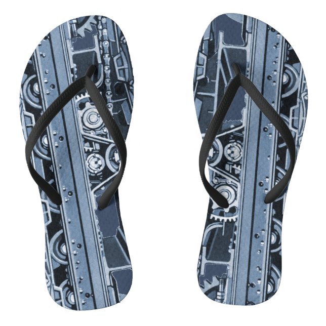 Tank Tracks Steam Shovel crane operator machinery Flip Flops (Footbed)