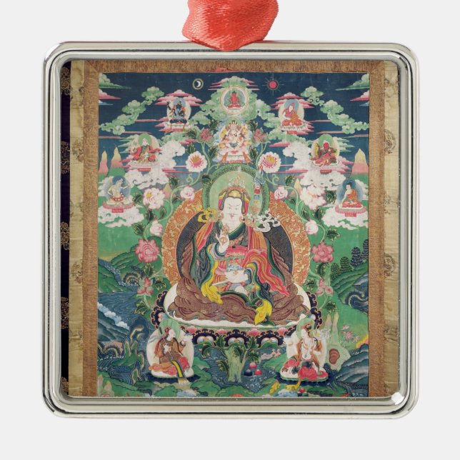 Tanka of Padmasambhava, c.749 AD Metal Tree Decoration (Front)