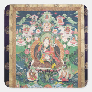Tanka of Padmasambhava, c.749 AD Square Sticker