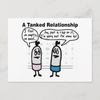 Tanked Relationship Postcard