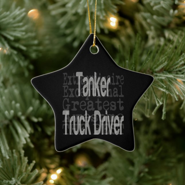 Tanker Truck Driver Extraordinaire Ceramic Tree Decoration (Tree)