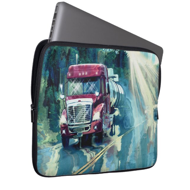 Tanker Truck Driver's Arty Laptop Sleeve (Front Right)