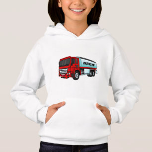 Tanker truck fuel transport cartoon illustration 