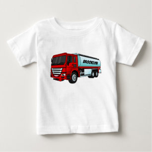 Tanker truck fuel transport cartoon illustration baby T-Shirt