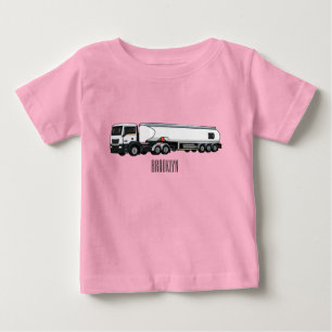 Tanker truck fuel transport cartoon illustration baby T-Shirt