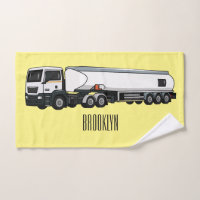 Tanker truck fuel transport cartoon illustration