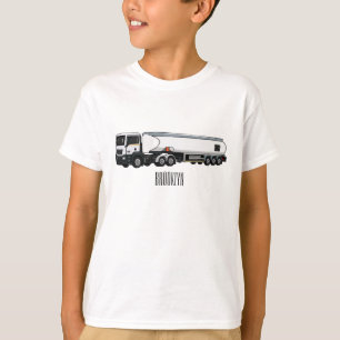 Tanker truck fuel transport cartoon illustration T-Shirt