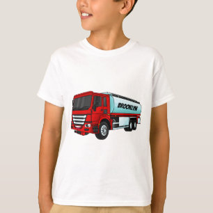 Tanker truck fuel transport cartoon illustration T-Shirt