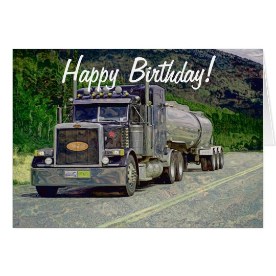 Tanker Truck Funny Trucker Birthday Cards