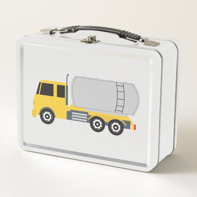 Tanker Truck Transportation Trucks Metal Lunch Box (Front)
