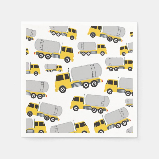 Tanker Truck Transportation Trucks Napkin (Front)
