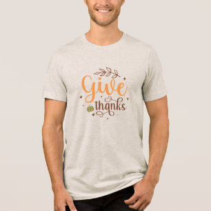 Tankful Thanksgiving Men's T-Shirt Tri-Blend Shirt