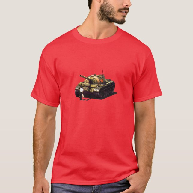 tankman of tiananmen square - red T-Shirt (Front)