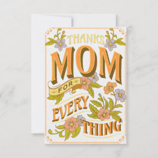 tanks mum for everything thank you card