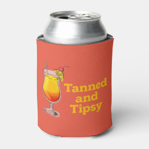 Tanned and Tipsy Cocktail Fun Summer Can Cooler
