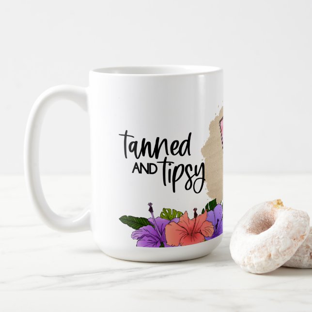 Tanned and Tipsy Coffee Mug (With Donut)