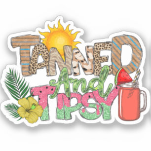 Tanned and Tipsy   Fun Summer Party Design