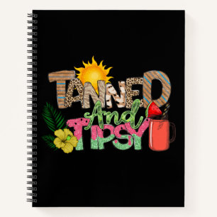 Tanned and Tipsy Fun Summer Party Design Notebook