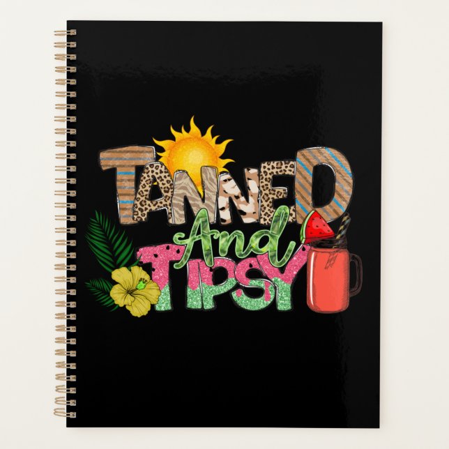 Tanned and Tipsy | Fun Summer Party Design Planner (Front)